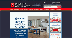 Desktop Screenshot of priorityappliances.com